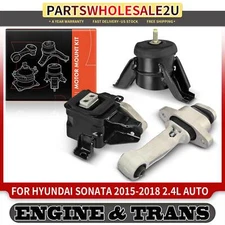 3x Engine Motor & Transmission Mount for Hyundai Sonata 2015-2018 2.4L Auto