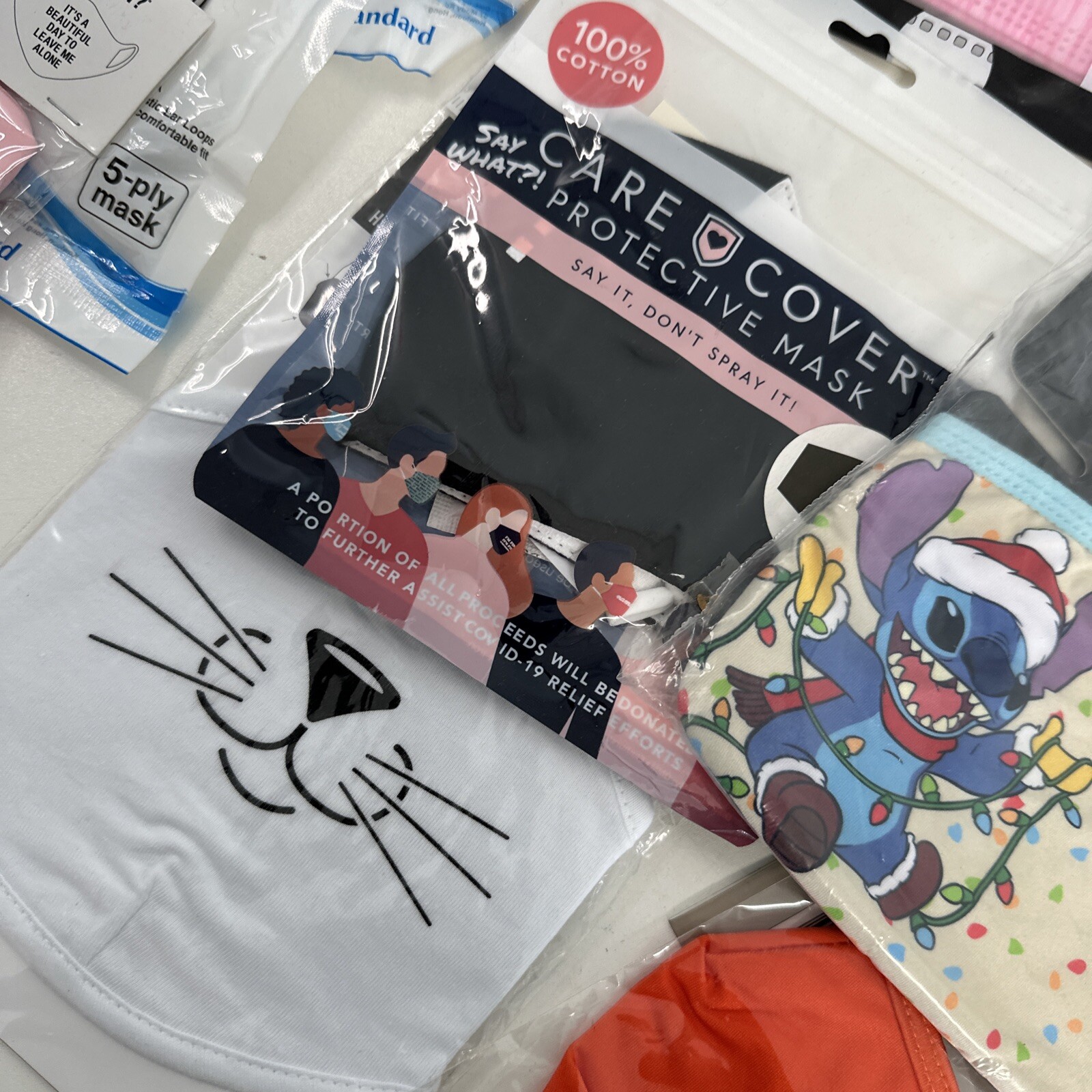 20 Packages Of Adult Face masks NEW Mix variety See pics Packaging Vary