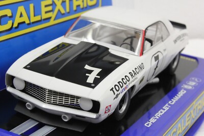 Scalextric C3221 1969 Chevrolet Camaro Z28 Trans Am, #7 1/32 Slot Car