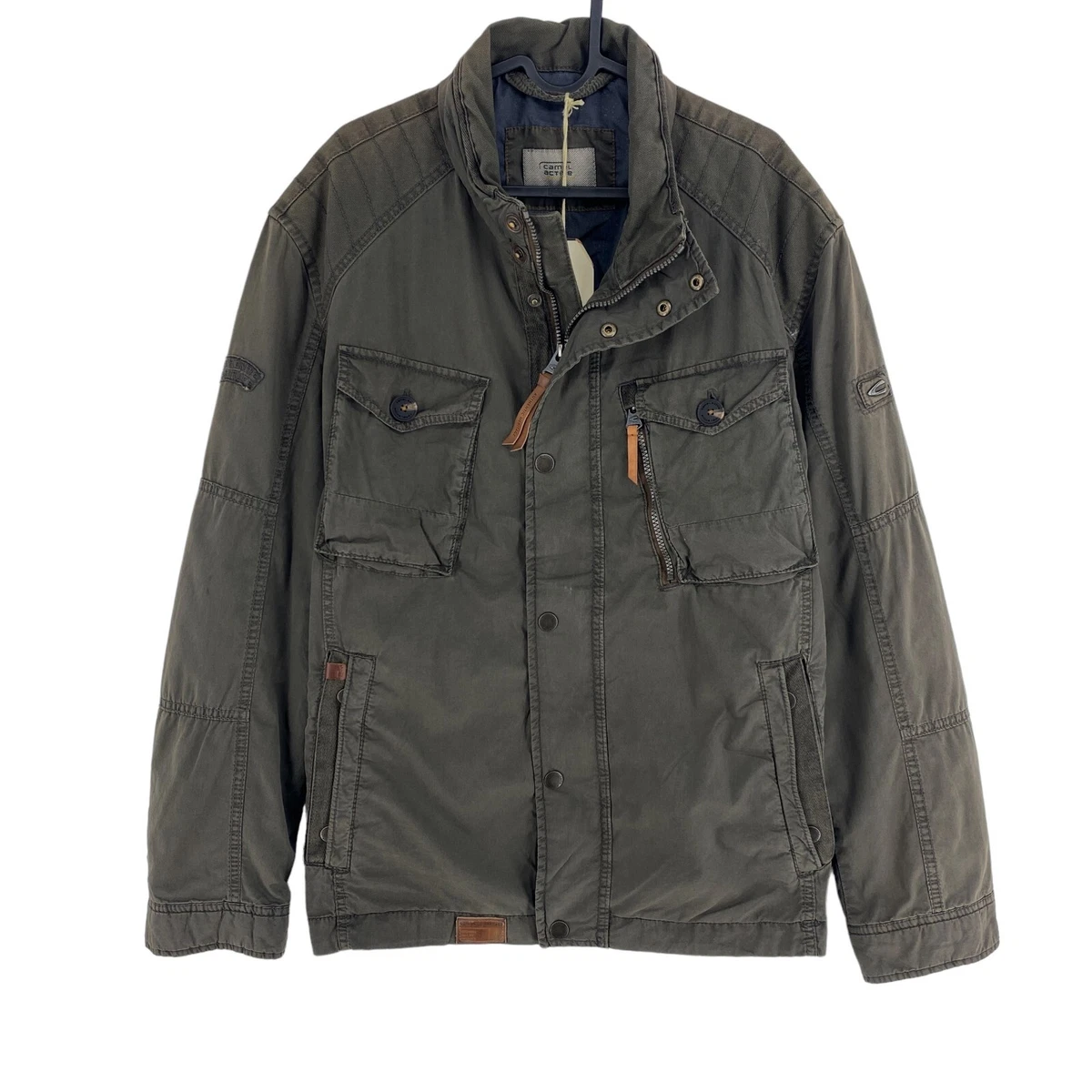 CAMEL ACTIVE Grey 100 Cotton Jacket Coat Size EU 50 UK US 40