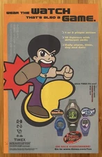 2001 Timex Game Watches Print Ad/Poster Power Fighter Wise Guy Wrist Rave 00s