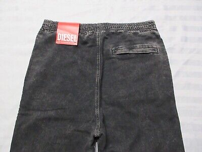 DIESEL JoggJeans Men's D-LAB-NE Black Wash Denim Sweat Jean DIESEL JoggJeans Men's D-LAB-NE Black Wash Denim Sweat Jean