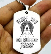 Puppy Funny Dog Fluffing Hot Steel Keychain
