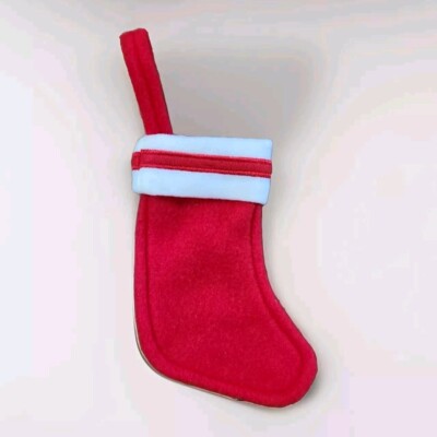 Wondershop by Target RED Fleece Christmas Stocking Striped Cuff 7 In