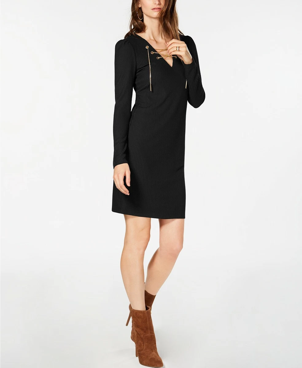 Michael kors long black dress deals
