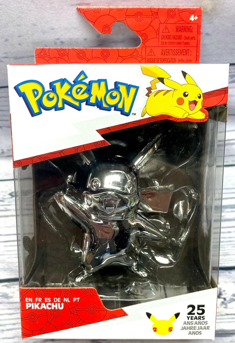 Jazwares Pokémon - 25th Anniversary Silver Figure - Pikachu