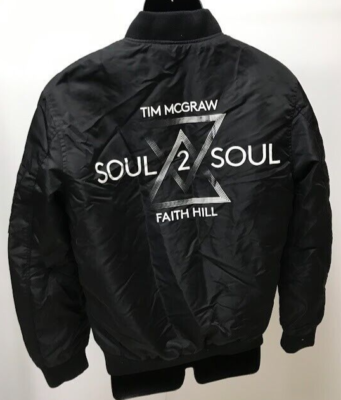 Tim McGraw Men's World Tour Hypnotize Bomber Jacket, Faith Hill Tim McGraw Men's World Tour Hypnotize Bomber Jacket, Faith Hill