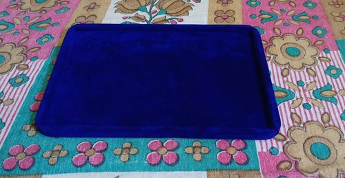 Espositore Diamanti Velluto Blu Vassoio Portagioie Gemme Vassoio Gemme 11x15 Pollici - Foto 8 di 8