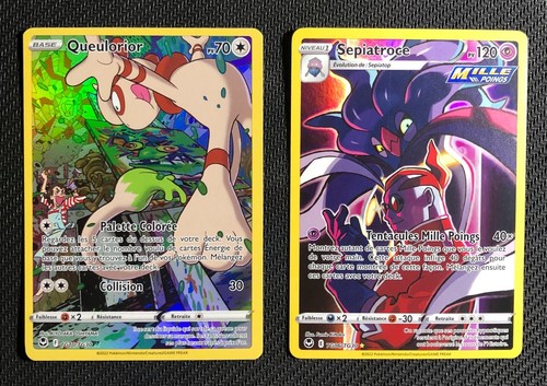 2 Cartes Pokémon XXL Anglaises Aléatoires (V/GX/EX/VMAX/Holo) + Protection Manuwurf - Cadeau Collectionneur