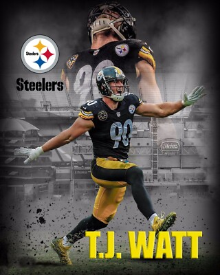 #ad #ad T.J. WATT PITTSBURGH STEELERS 90 8X10 PHOTO LINEBACKER SACK MACHINE HOT $8.75