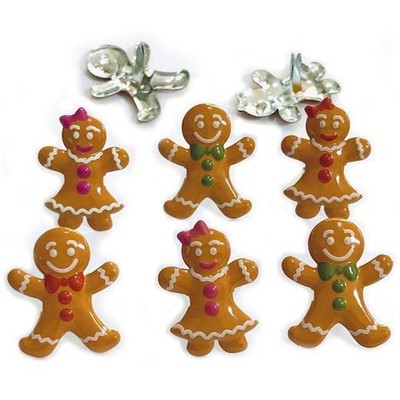 Ösenauslass Form Brads 12 Stück - Lebkuchen