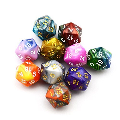 10er Pack 20-seitige Würfel D20 polyedrische Würfel für DND RPG MTG Tischspiel (Farbe 2) - Bild 5 von 5