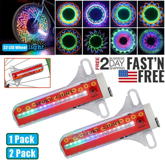 64 rgb led rechargeable diy wheel light