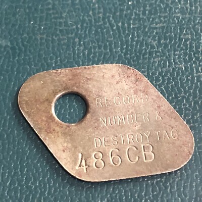 【激レア】【非売品】Key ピンバッジ Antique Automotive Key Tag Record Number & Destroy Tag 486CB | eBay