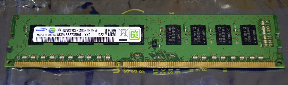 4 X Samsung M391B5273DH0-YK0 1x4GB DDR3-1600 ECC UDIMM PC3L-12800E Dual Rank Ram - Image 3 of 4