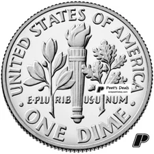 (1 Coin) 2025 S PROOF CLAD Roosevelt Dime 10 cent 10¢ - NOW IN STOCK