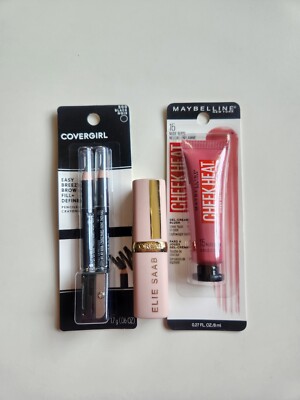 L'Oreal Elie Saab Lipstick, Covergirl Brow Pencil & Maybelline Blush, Bundle