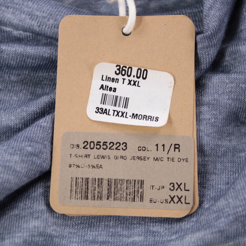 Camiseta informal manga corta Altea nueva con etiquetas talla 2XL azul EE. UU. mezcla de lino tie-dye Foto 3 de 4