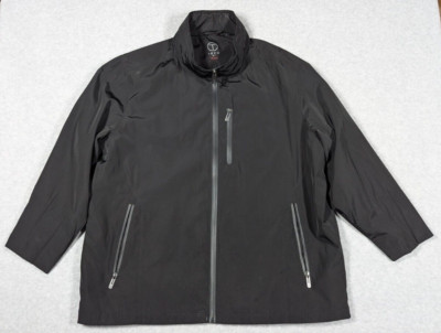 TECH by TUMI Men Jacket XL Windbreaker Packable Hood Front Zip Waterproof