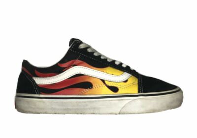 Vans Old Skool Flame & Black Skateboarding Shoes Women's (Size: 6)