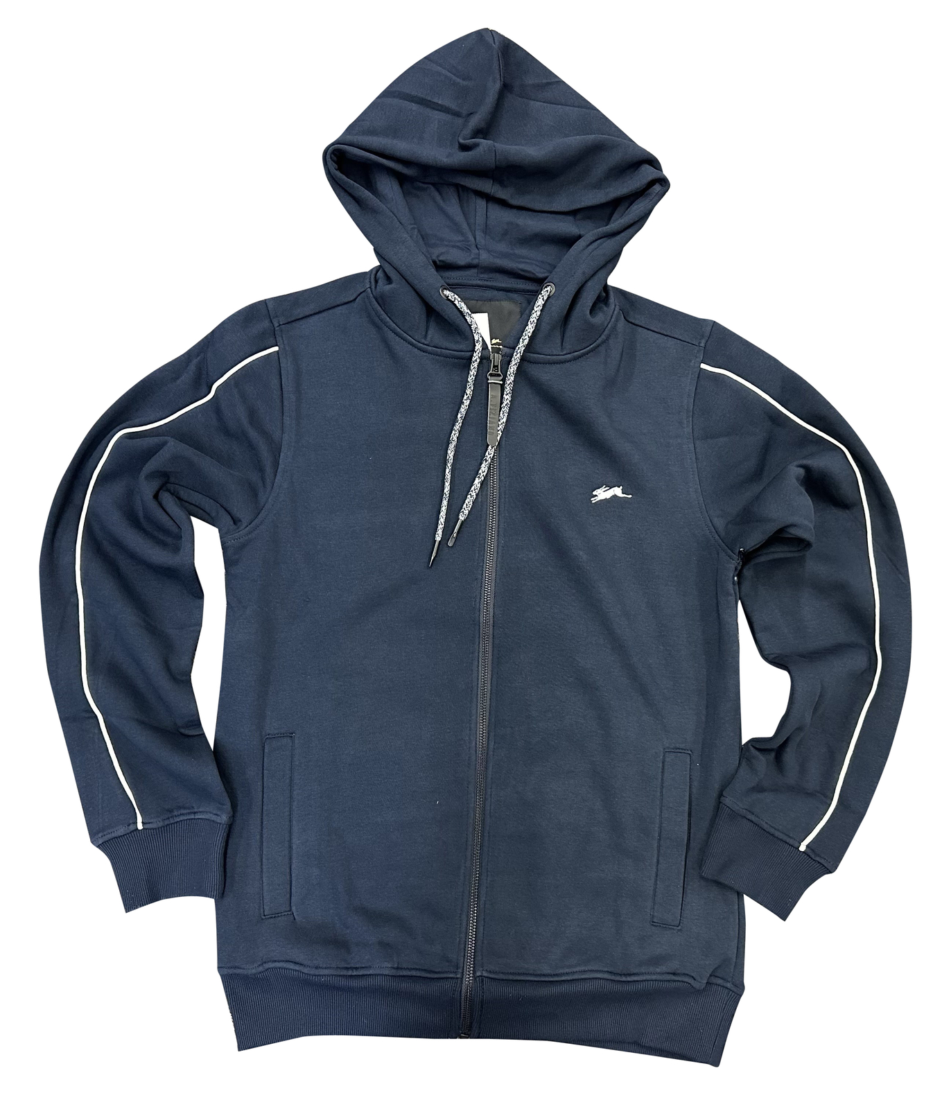 Мужская флисовая толстовка A. Tiziano Navy Reed на молнии - M