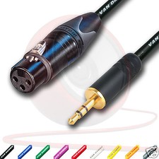 Female XLR to 3.5mm Mini Jack Mic Lead. Pseudo Balanced. Neutrik Van Damme Cable