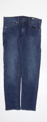 Marks and Spencer Damen Blau Baumwollmischung Skinny Jeans Größe 10 L35