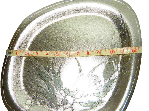 Don Sheil Hors d'oeuvre Teller Silber erlauben blühendes Kaugummi-Design authentisch signiert - Bild 9 von 13