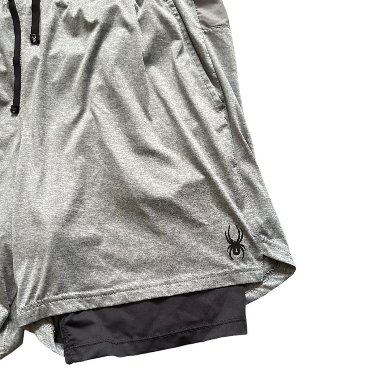 【SPYDER】 [Pro Web Cool] Men's Wafen Airy Piste Shorts Spyder Active ProWeb Black Pattern Woven Stretch Athletic