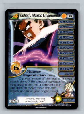 1x DBZ CCG GOHAN MYSTIC EMPOWERED LV4 RARE 101 FUSION SAGA DRAGON BALL Z