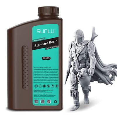 SUNLU 405nm UV Harz Photopolymer Resin für LCD/DLP/SLA 1KG Auslaufsicher Grau 