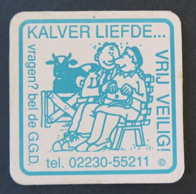 Sous-bock beer GGD CALVER AMIEJ VRIEJ SAFREI bear mat beer lid 14