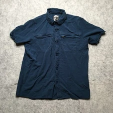 Viktos Shemagh Ops Shirt Mens XL Blue Button Short Sleeve Tactical Pockets