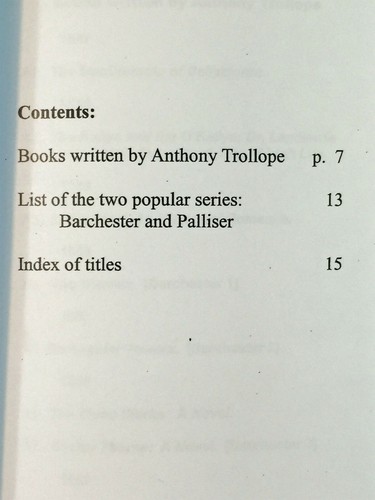 A Checklist of ANTHONY TROLLOPE Bibliography C. Stephens Barchester Towers NICE! - Picture 4 of 4