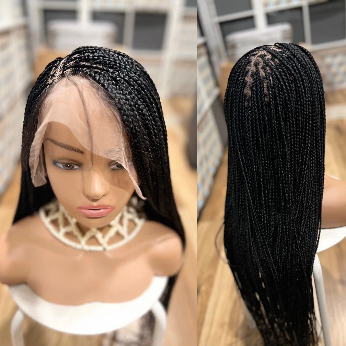 Knotless full lace front braided wig - Women's accessories