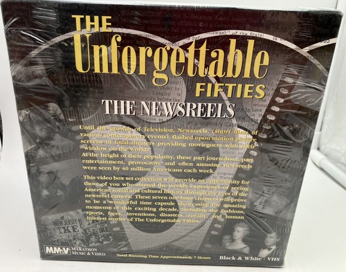 Newsreels The Unforgettable Fifties B&W VHS Box Set Vintage - Picture 3 of 6