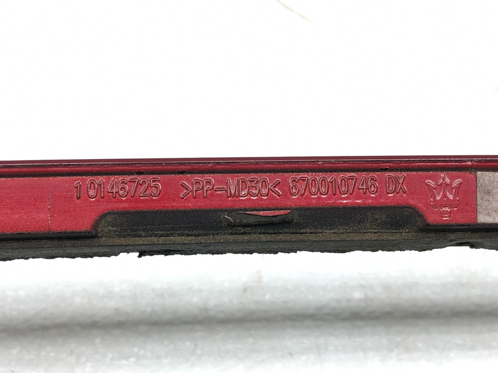 2014-2020 MASERATI GHIBLI SQ4 LEFT RIGHT ROOF DRIP MOLDING TRIM OEM RED.