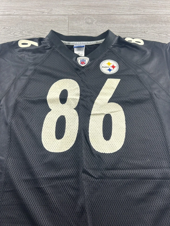 Camiseta deportiva de los Pittsburgh Steelers juvenil grande NFL Reebok fútbol americano Hines Ward 86 niños Foto 2 de 4