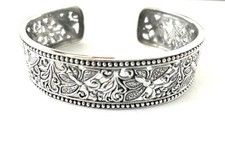 Designer Butterfly CUFF BANGLE BRACELET in SOLID 925 Sterling Silver 26.70 Grams