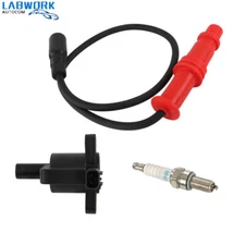 Ignition coil w Wire Cap Spark plug for 2008-14 Polaris Sportsman EPS/EFI/XP 550