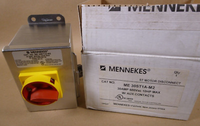 NEW MENNEKES ME 30ST1A-M2 ST MOTOR DISCONNECT 30AMP 600V 10HP/MAX