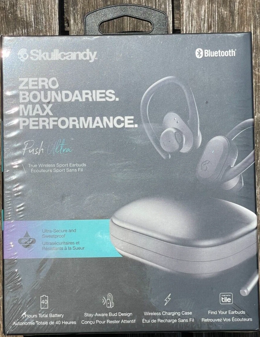 Skullcandy Push Ultra True Wireless In Ear Earbud Earphones Black S2BDW N740 NEW
