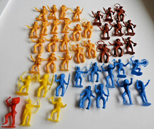 Vintage lot of 42 MPC Plastic Cowboys Indians Figures