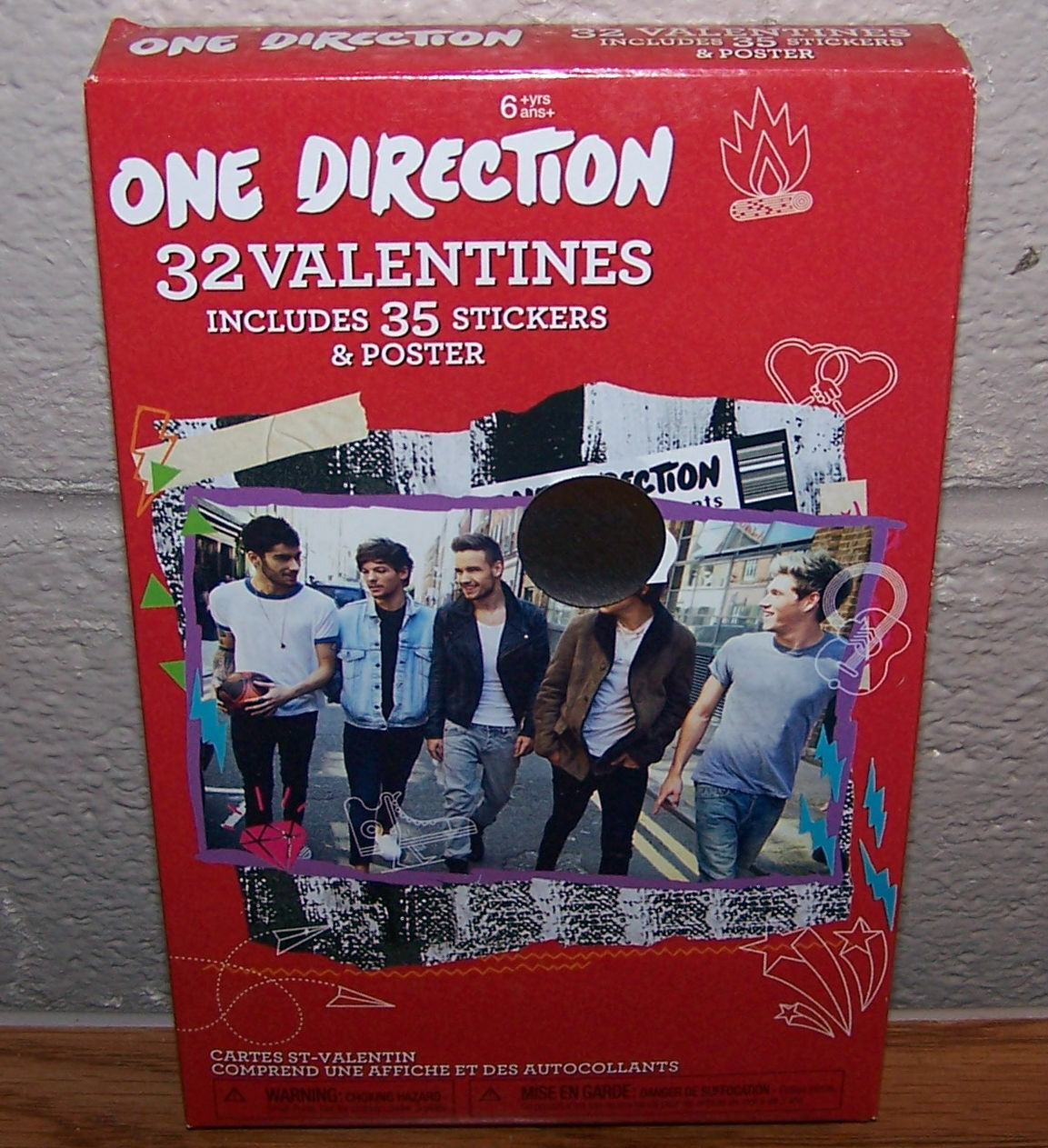 Valentines Day Cards (Box of 32) One Direction Includes Stickers & Poster  13286013930 | eBay