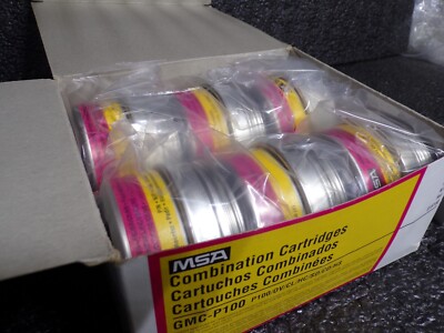 MSA Comfo Respirator Cartridges, Organic Vapor/Acid Gas/P100- 815180- 6 Pack (G)