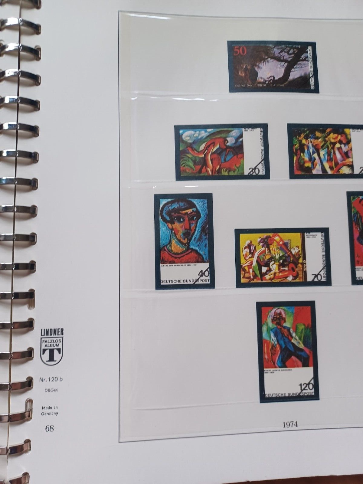 Germany TWO LINDNER Binders and Falzlos Album 57103 Pages w/ plastic