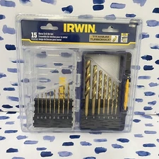 NEW IRWIN TITANIUM TURBOMAX Metal Drill Bit Set 15-Piece 3018009