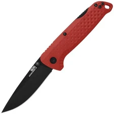 SOG Adventurer LB Lockback Red GFN Folding 5Cr15MoV Pocket Knife 13110743