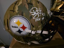 Troy Polamalu Camo Autographed Steelers Speed Full Size Authentic Helmet BAS
