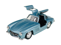 Welly Old Timer MERCEDES-BENZ 300SL Gullwing Blau 1:34 New Die Cast Model In Box